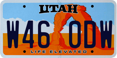 UT license plate W460DW
