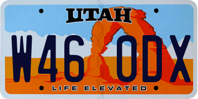 UT license plate W460DX
