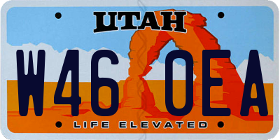 UT license plate W460EA