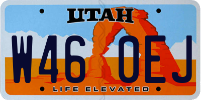 UT license plate W460EJ