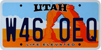 UT license plate W460EQ