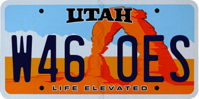 UT license plate W460ES
