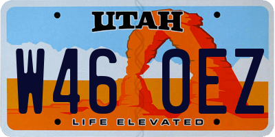 UT license plate W460EZ