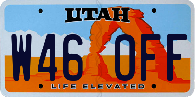 UT license plate W460FF