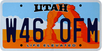 UT license plate W460FM