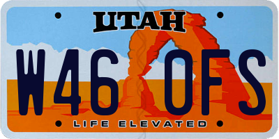 UT license plate W460FS