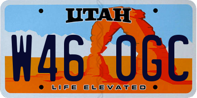 UT license plate W460GC