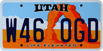 UT license plate W460GD
