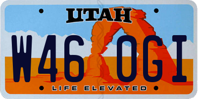 UT license plate W460GI