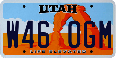 UT license plate W460GM
