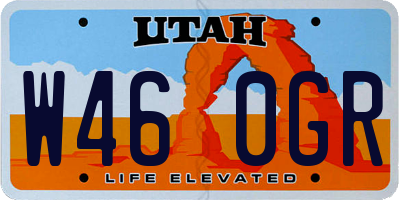 UT license plate W460GR