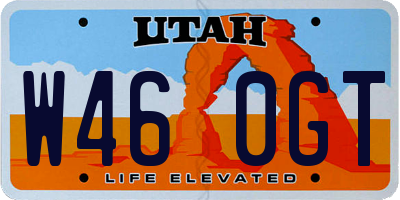 UT license plate W460GT