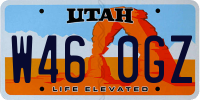 UT license plate W460GZ