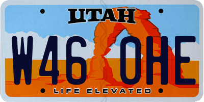 UT license plate W460HE