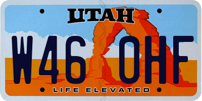 UT license plate W460HF