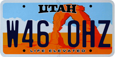 UT license plate W460HZ