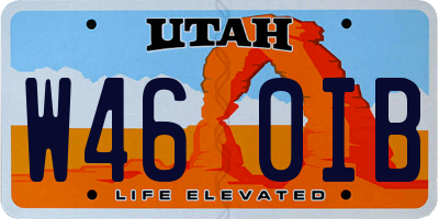 UT license plate W460IB