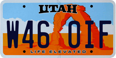 UT license plate W460IF