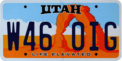 UT license plate W460IG
