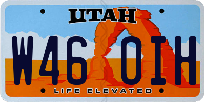 UT license plate W460IH