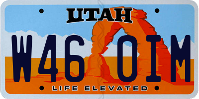 UT license plate W460IM
