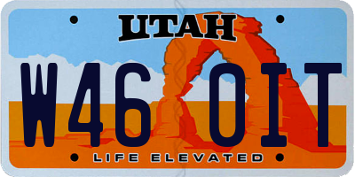 UT license plate W460IT
