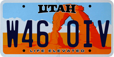UT license plate W460IV