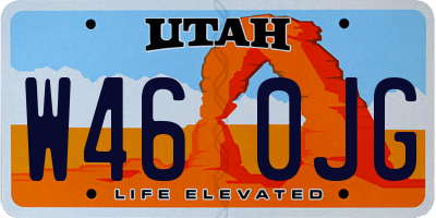 UT license plate W460JG