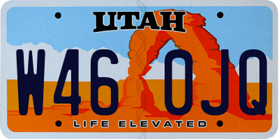 UT license plate W460JQ