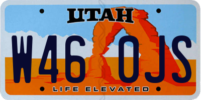 UT license plate W460JS