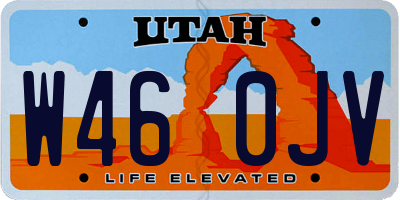 UT license plate W460JV
