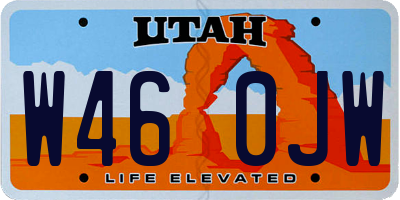 UT license plate W460JW