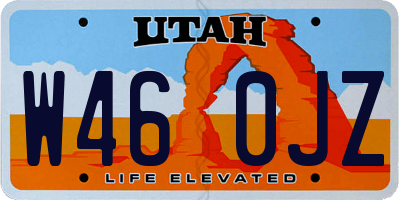 UT license plate W460JZ