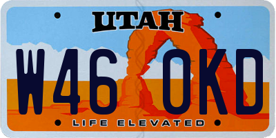 UT license plate W460KD