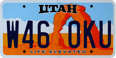 UT license plate W460KU