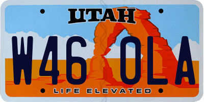 UT license plate W460LA