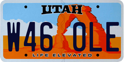 UT license plate W460LE