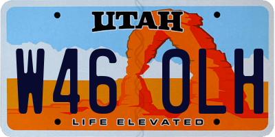 UT license plate W460LH