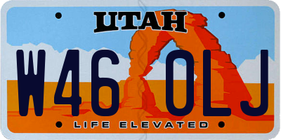 UT license plate W460LJ