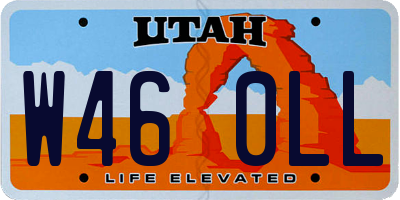 UT license plate W460LL