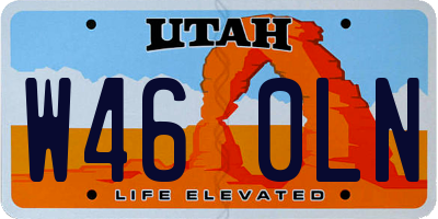 UT license plate W460LN