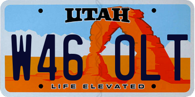 UT license plate W460LT