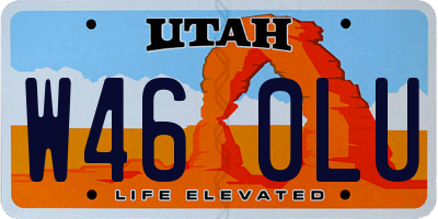 UT license plate W460LU