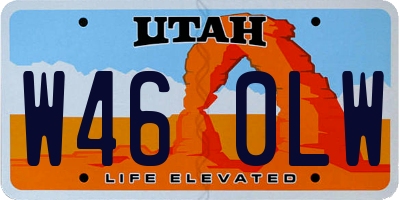 UT license plate W460LW