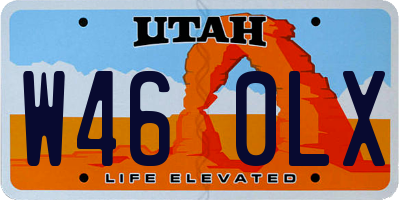 UT license plate W460LX