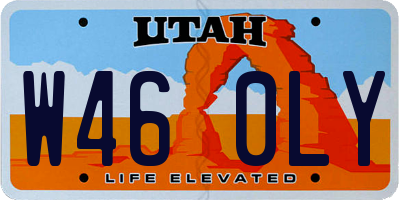 UT license plate W460LY