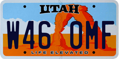 UT license plate W460MF