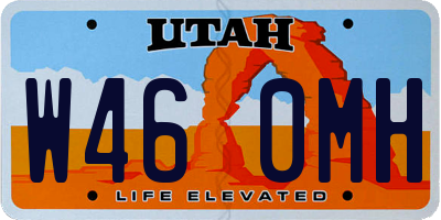 UT license plate W460MH