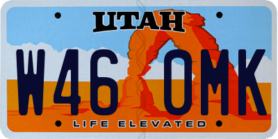 UT license plate W460MK