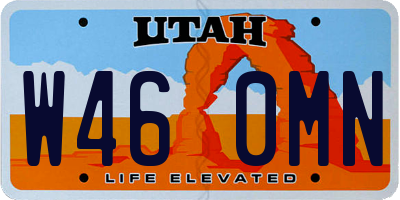 UT license plate W460MN